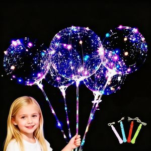 Ballons LED Bobo transparents, ballons lumineux LED, ballons transparents lumineux avec guirlandes lumineuses pour fête, anniversaire, mariage - Product Image 5