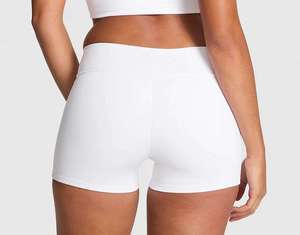 Women White Low Waist Seamless Biker <strong>Shorts</strong> Stretchy Compression Workout <strong>Shorts</strong> for Yoga Running and Layering - Product Image 2