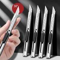Cuchillo de utilidad de 9mm, 30 y 60 grados, cuchillo de seguridad de retracción automática, cuchillo de bolsillo