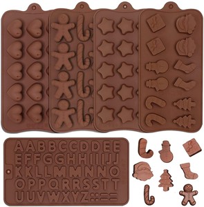 Vente en gros de moules à bonbons au chocolat de Noël en silicone de qualité alimentaire sans Bpa moules de cuisson pour gâteau de bricolage résistants à la chaleur - Product Image 3