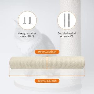 Karton Modern Dikemas 2 potong kayu tahan lama kucing gores <span class=keywords><strong>Post</strong></span> dengan Natural <span class=keywords><strong>Sisal</strong></span> untuk perbaikan - Product Image 3