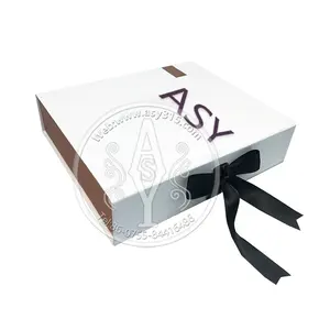 Digital Printing High Quality Hard Rigid Cardboard Luxury Custom Gift Boxes with Ribbon