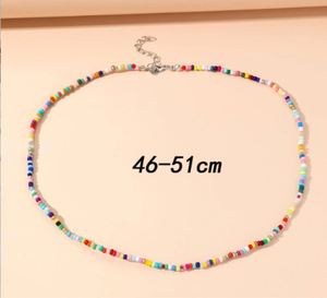 Wholesale Fashionable Bohemian Style Seed <b>Bead</b> Necklace for Children Random Color Gold Plated Versatile <b>Plastic</b> Accessory - Product Image 1