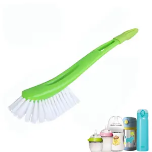 Long Handle Baby Bottle Brush Plastic Nylon Wash Limpeza Escova limpador de mamadeira Sports Kettle copo de café escova limpa