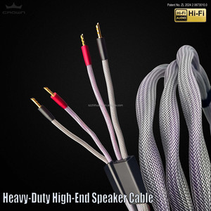 Calidad de audio perfecta Cable de altavoz de gama alta Audiophiles 5N OCC Flagship Conectores chapados en oro Monitor de blindaje trenzado DVD - Product Image 5