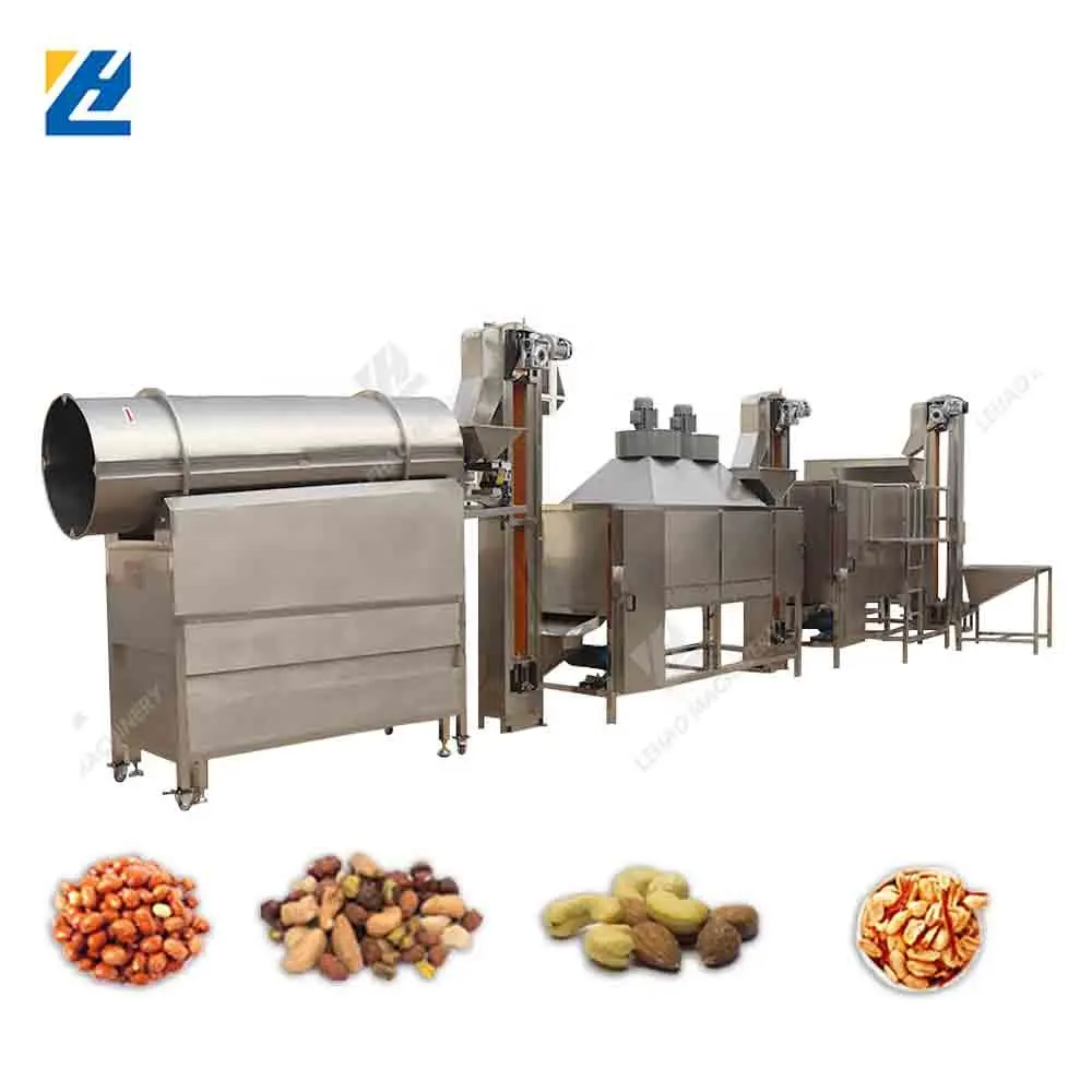 Барабанная машина для приправ и орехов, машина для производства закусок, автоматический смеситель для вкуса и закусок для производственного завода