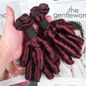 Extensiones de Cabello Humano Virgen Remy Brasileño 99J con <span class=keywords><strong>Rizos</strong></span> Elásticos Dobles de Grado 12A, Cabello Funmi, de 8 a 40 Pulgadas, Hechas a Máquina - Product Image 4