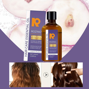 <b>Keratin</b> <b>Hair</b> Care Essential <b>Oil</b> Purple and Blue <b>Hair</b> Treatment Moisturizing Smoothing Nourishing <b>for</b> Dry Damaged <b>Hair</b> - Product Image 2