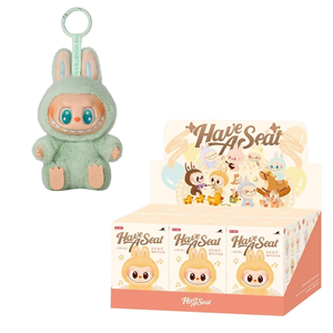 Vente en gros Authentique Popmart Labubu les Monstres Excitant Macaron Avoir un Siège Boîte Aveugle Figure Peluche Poupée Mignon Jouets Boîtes Mystères