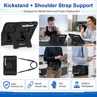 Étui robuste à 3 couches avec support, bandoulière et porte-stylo pour Samsung Tab S10 Lite S10 FE S9 FE 10.9 OEM ODM