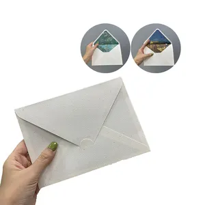Роскошный бумажный Свадебный конверт с логотипом на заказ, винтажная Подарочная открытка, письмо, приглашение, конверт для поздравления, чека