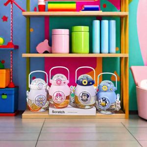 900ml Space Capsule Design <b>Large</b>-Capacity Eco-Friendly Baby Belly Water Bottle Straw Cartoon <b>Plastic</b> Washer Children - Product Image 6