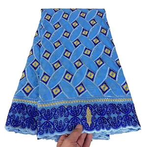 Nouvelle broderie coton tissu <span class=keywords><strong>suisse</strong></span> broderie tissu femmes écharpe dentelle tissu abstrait broderie motif forage à chaud artisanat - Product Image 6