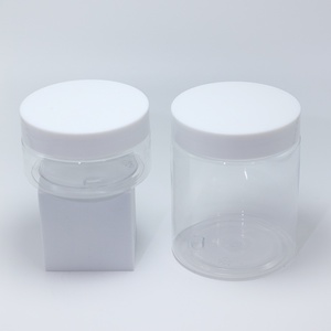Wholesale 8oz <b>Plastic</b> Cosmetic Cream Scrub <b>Jars</b> 250g White Cap Empty <b>Jars</b> with Lids for Body Scrub - Product Image 2