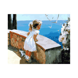 Prêt à accrocher bricolage numérique peinture à l'huile toile Arts en gros combinaison sans cadre plusieurs Styles jaune abstrait métal - Product Image 5