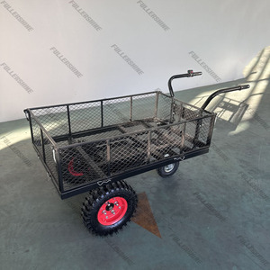 Chariots de jardin robustes à batterie avec côtés en maille d'acier amovibles <span class=keywords><strong>Chariot</strong></span> de jardin en acier à plat électrique - Product Image 5