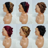 Promotion : Perruques Courtes Bouclées 13x4 Lace Frontal, Ondulées et Colorées, Prix de Gros, 100% Cheveux Humains, Offre Spéciale à 13,8 $