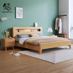 Proveedor chino, mejor precio, cama king size personalizada, gran stock, dropshipping, diseño más reciente, muebles de dormitorio de madera, cama king de 1.8m - Product Image 2