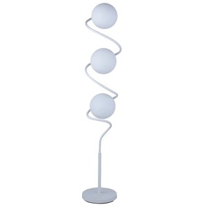 Modern Vintage LED Standing Floor Lamp with <b>Black</b> Fabric <b>Shade</b> and Iron Base for Hotel Villa Living Room Bedroom Bedside Decor - Product Image 6