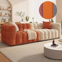 Juego de Sofás Minimalistas de Lujo Winforce en Cachemira de Cordero Italiano, Sofá de 1, 2 y 3 Plazas, Tapizado, para Sala de Estar, Muebles Modernos
