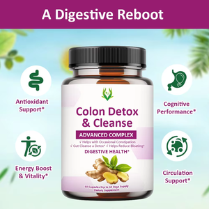 Capsules Détox Colon à Marque Blanche, Très Vendues, Complexe Avancé, Favorisent la Santé Digestive, Améliorent l'Immunité pour Adultes - Product Image 4