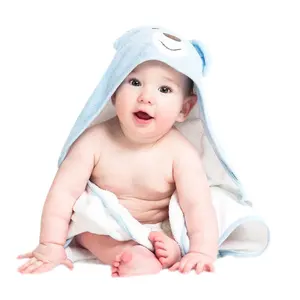 Carton packing bamboo and cotton baby hooded towels used for kids