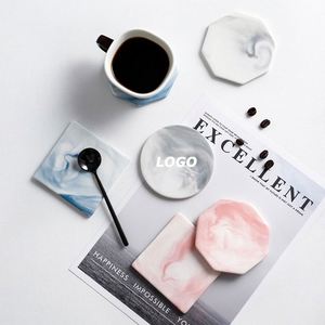 Nordic Marble <b>Cork</b> <b>Coaster</b> for Coffee, Tea, Hot Dishes, and Home Decor - Product Image 1