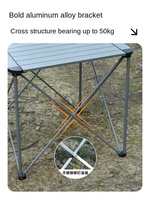 Table pliante portable carrée en alliage d'aluminium améliorée pour l'extérieur, camping, barbecue, origine Zhejiang, modèle DS-970054524337