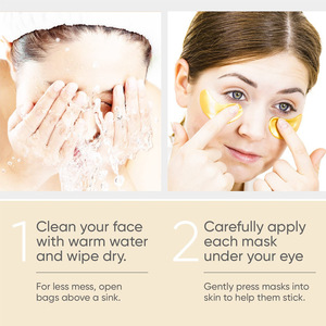 Mascarilla Facial de Oro 24K Antienvejecimiento de Marca Privada, Péptidos de Colágeno, Hidrogel Orgánico para Ojos, Nutritiva, Hidratante y Antiarrugas - Product Image 4