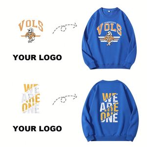 Unisex 100% Cotton 260G French Terry Casual Crew Neck <b>Sweatshirt</b> Long Sleeve Print Pullover Custom Logo <b>Work</b> Wear Team Uniform - Product Image 3