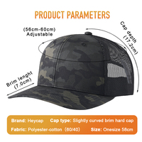 Casquette trucker structurée à 6 panneaux en sergé de polycoton, dos en maille, fermeture snapback, logo personnalisé, réglable, unisexe, homme