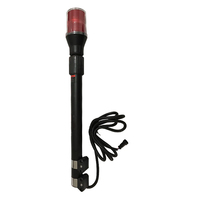 Feu arrière LED télescopique long pour moto et vélo, avec fonction d'avertissement de patrouille et clignotant pour la circulation