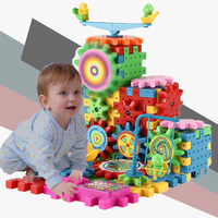 Juegos de Bloques de Construcción para Niños, Divertidos Bloques Eléctricos Encajables, Juego de Juguetes de Construcción con Engranajes