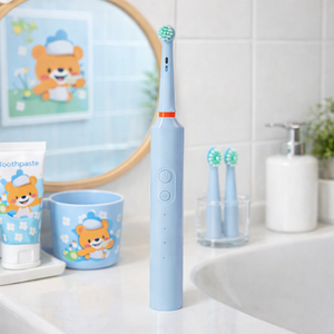 Cepillo de Dientes Eléctrico Rotatorio Recargable Automático para Niños, 3 Modos de Limpieza, Cerdas Medianas, Resistente al Agua IPX7, 90 Días de Autonomía - Product Image 1