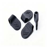 Verrou de cordon en plastique noir coudé à motif chevron pour cordon de serrage réglable et accessoires d'équipement de plein air