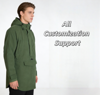 Veste à capuche longue à demi-zip en polyester/nylon Ripstop imperméable et très respirante, vêtements de travail agricoles, vêtements de ferme