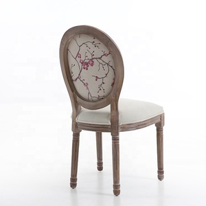 <span class=keywords><strong>Chaise</strong></span> de <span class=keywords><strong>salle</strong></span> à <span class=keywords><strong>manger</strong></span> en bois de style antique <span class=keywords><strong>Louis</strong></span> <span class=keywords><strong>XV</strong></span> avec tissu en coton imprimé fleur de prunier rouge pour <span class=keywords><strong>salle</strong></span> de bain ou parc d'appartement - Product Image 4
