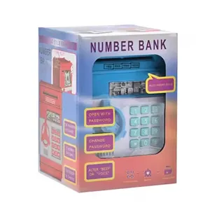 儿童益智教育互动玩具安全B/O电动密码自动存钱罐号码银行玩具俄语儿童英语