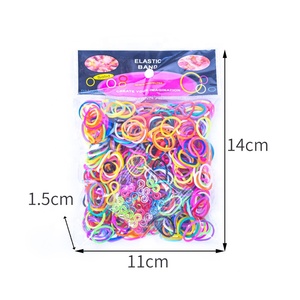 Vente en gros de 600 pièces/sac de petits élastiques pour enfants, bande élastique en plastique, bandeau pour filles, élastiques pour <span class=keywords><strong>loom</strong></span> - Product Image 3
