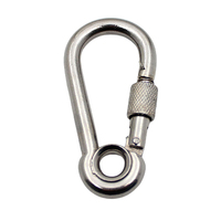 Mousqueton robuste en acier inoxydable à verrouillage par vis - Mousqueton de sécurité avec anse pour l'escalade en plein air et la manutention marine
