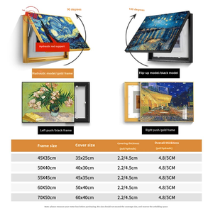 Nordic Home Decor Punch Free PS <b>Framed</b> Electric Meter Box <b>Wall</b> Art Van Gogh Abstraction Print Distribution Box Hanging Painting - Product Image 6