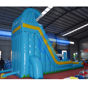 Grand toboggan aquatique gonflable en PVC commercial pour adultes - Utilisation à domicile et commerciale, thème marin, toboggan aquatique long - Product Image 1