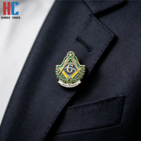 Pin de Solapa Masónico Personalizado con la Bandera Nacional de Brasil, 20 Años de Experiencia de Fábrica, Ordem y Progreso, Compás Cuadrado, Símbolo G, Broche de Metal