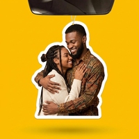 Désodorisant de voiture en papier personnalisé pour réunion de famille ou mariage, avec logo, parfum longue durée, design tendance