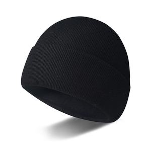 Gorro de punto 100% algodón puro estilo coreano transfronterizo, gorro de lana versátil para otoño e invierno, gorros cálidos para el frío, tendencia para hombres y mujeres - Product Image 3