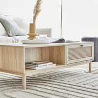Ensemble de table basse en bois naturel au design moderne et écologique pour café et salon de thé Les tailles varient