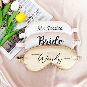 Masque de sommeil en soie pour femmes et hommes, occultation totale, double face, avec élastique et chouchou pour dormir - Product Image 4