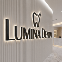 Enseigne lumineuse LED 3D personnalisée pour extérieur, lettres rétroéclairées, signalétique lumineuse pour devanture de magasin