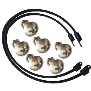 Pernos de tornillo de acero inoxidable para embarcaciones con cuerda elástica de 50 cm para reparación y piezas de repuesto de kayaks y embarcaciones al aire libre - Product Image 1