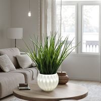 Haute qualité artificielle plante verte oignon herbe réaliste intérieur/extérieur décor à la maison nordique vent Style Pot en plastique pour l'obtention du diplôme
